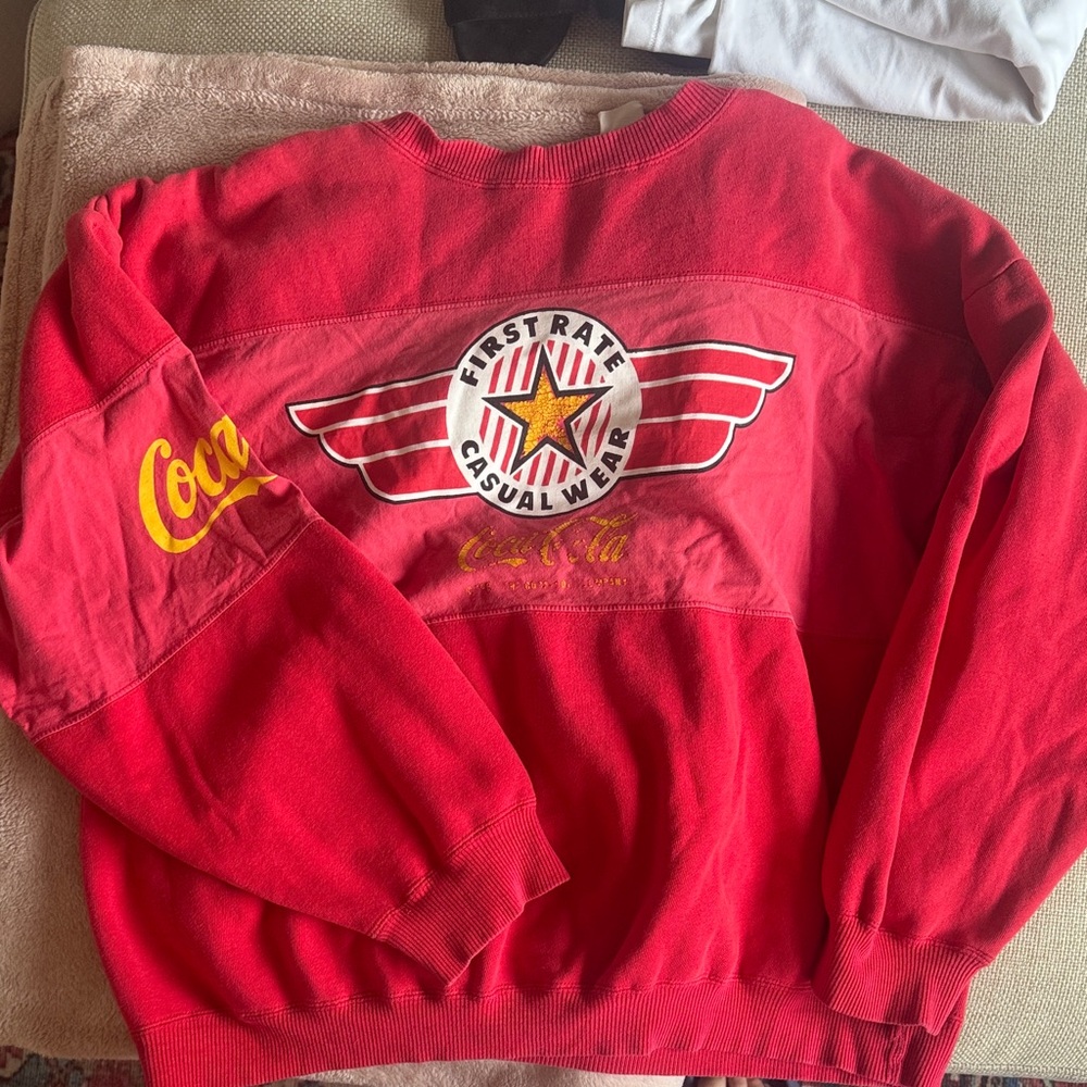 Vintage 1950s Coca Cola Vibrant Red Casual Crewneck Sweater